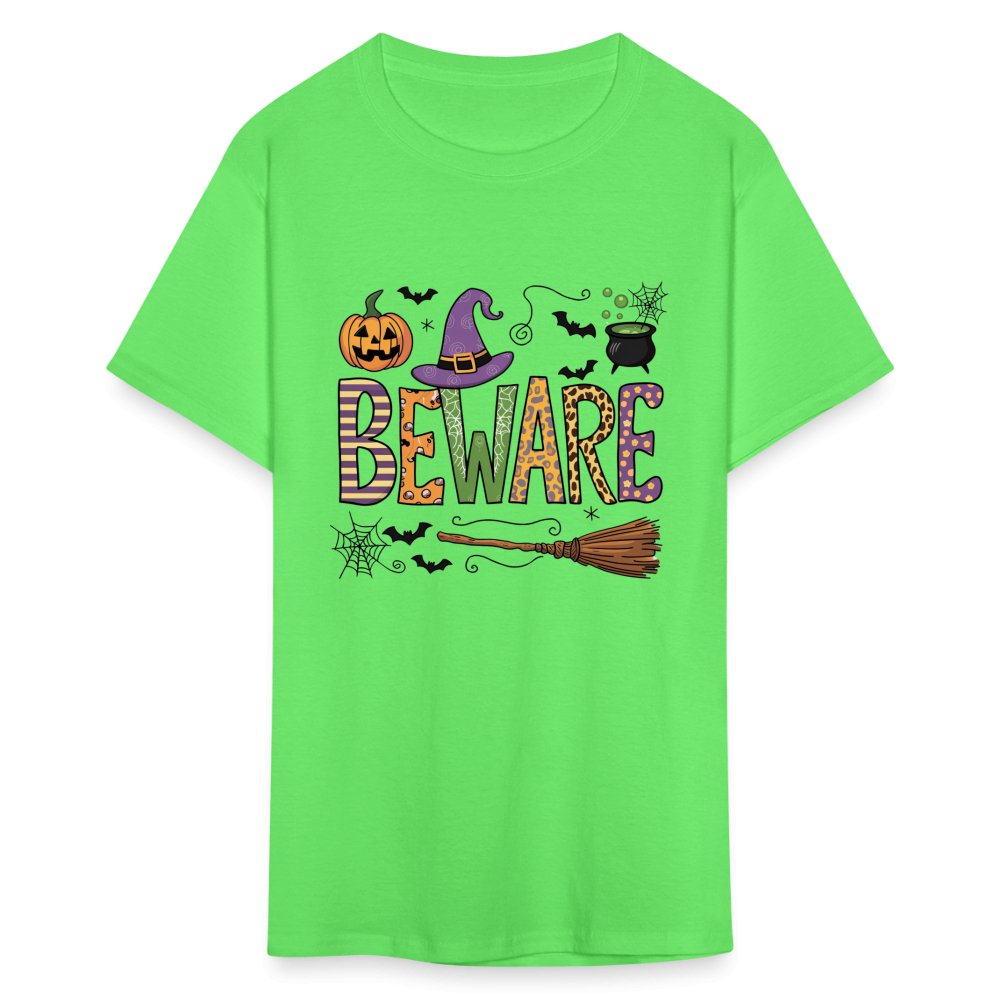 Beware (Halloween Witch) T-Shirt - kiwi