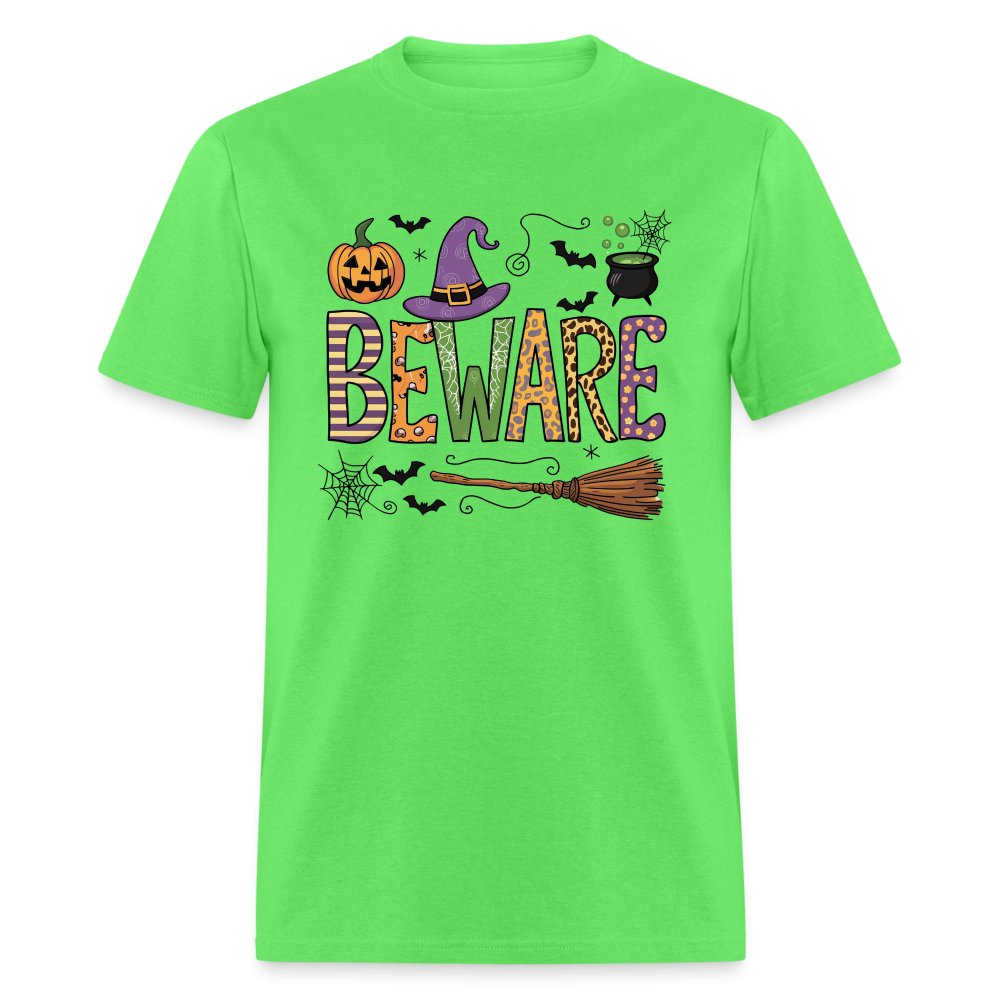 Beware (Halloween Witch) T-Shirt - kiwi