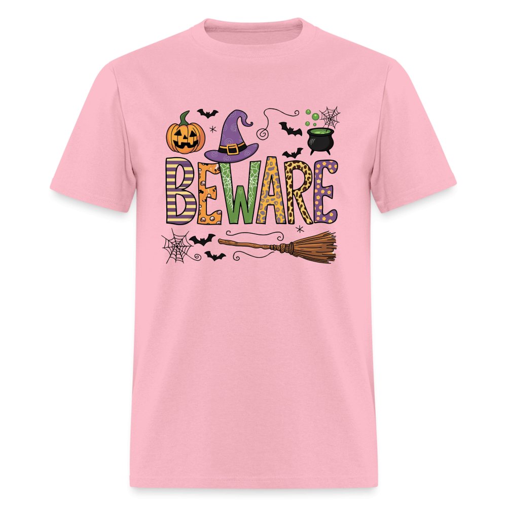 Beware (Halloween Witch) T-Shirt - pink