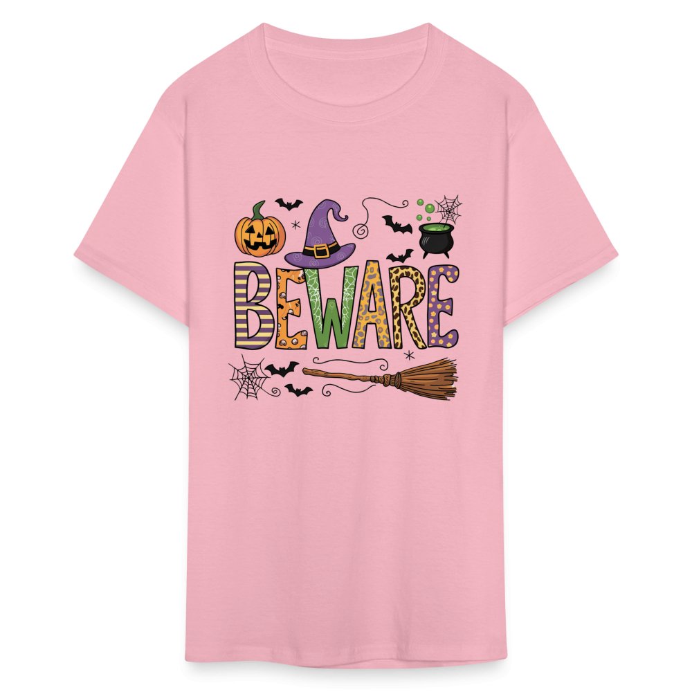 Beware (Halloween Witch) T-Shirt - pink