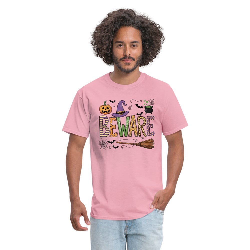 Beware (Halloween Witch) T-Shirt - pink