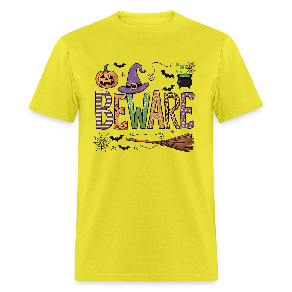 Beware (Halloween Witch) T-Shirt - option1# - Unisex Classic T-Shirt | Fruit of the Loom 3930