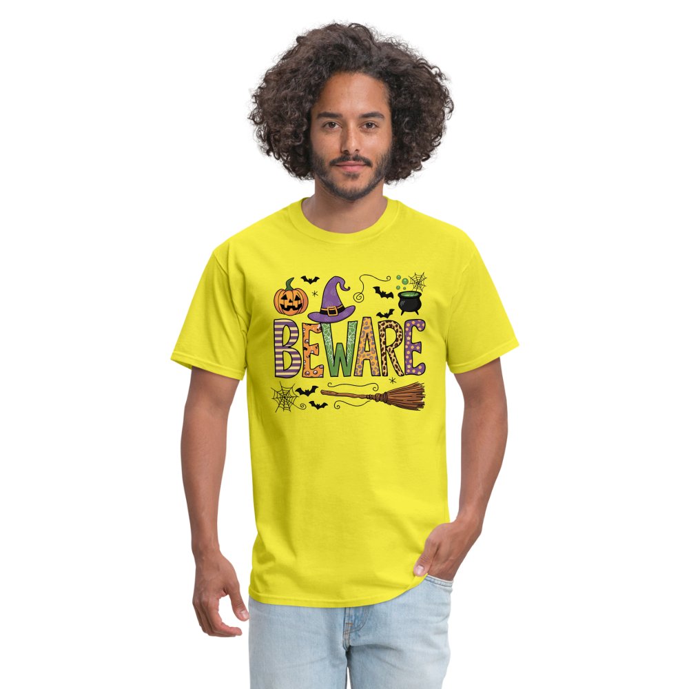 Beware (Halloween Witch) T-Shirt - yellow