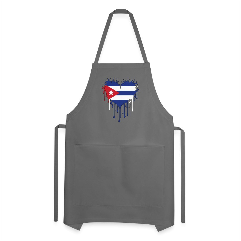 Bleeding Cuban Flag Heart Adjustable Apron - option1# - Adjustable Apron | Spreadshirt 1186