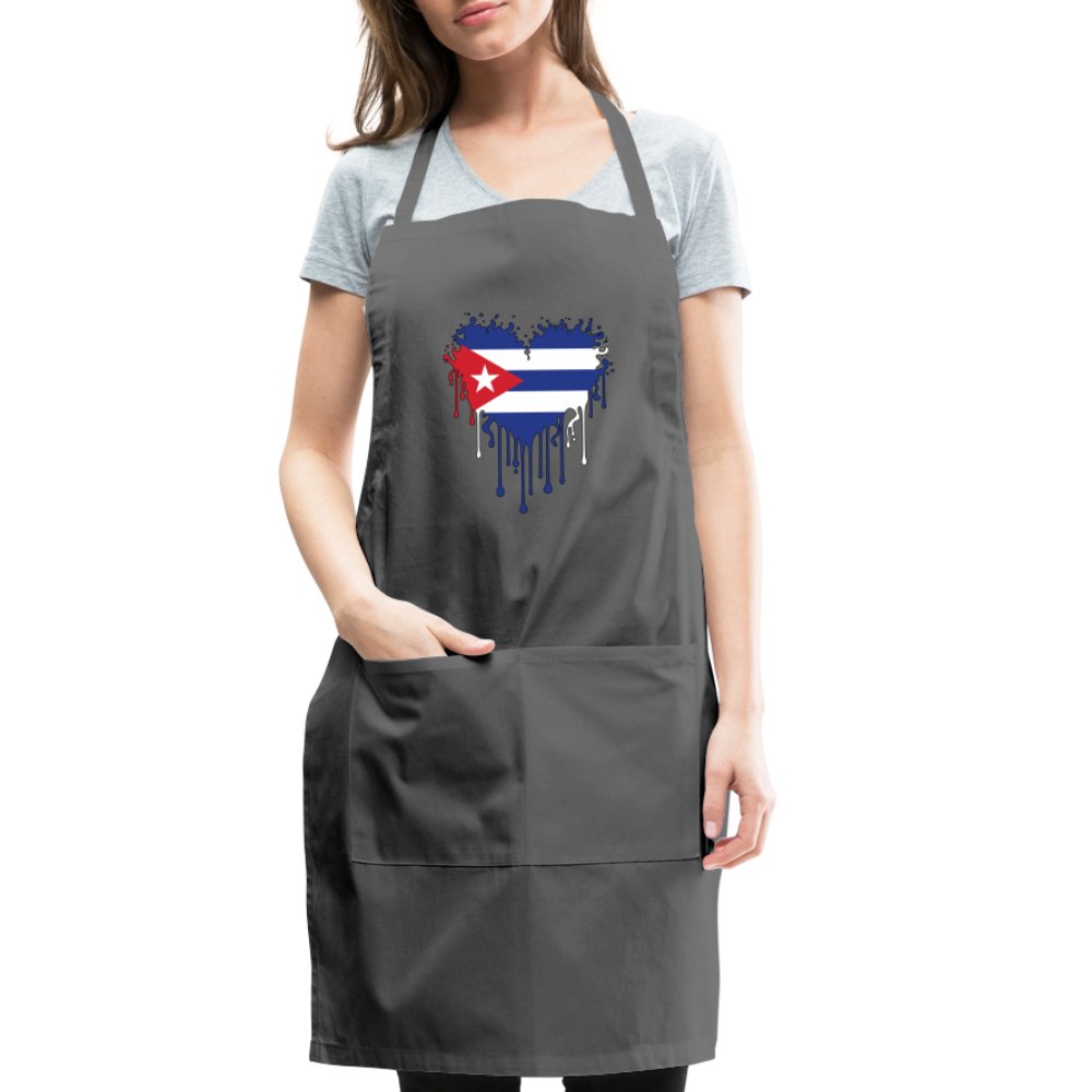 Bleeding Cuban Flag Heart Adjustable Apron - option1# - Adjustable Apron | Spreadshirt 1186