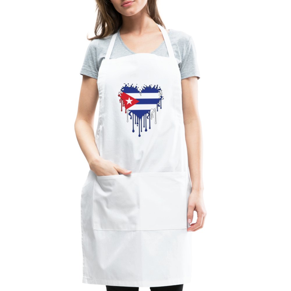 Bleeding Cuban Flag Heart Adjustable Apron - option1# - Adjustable Apron | Spreadshirt 1186