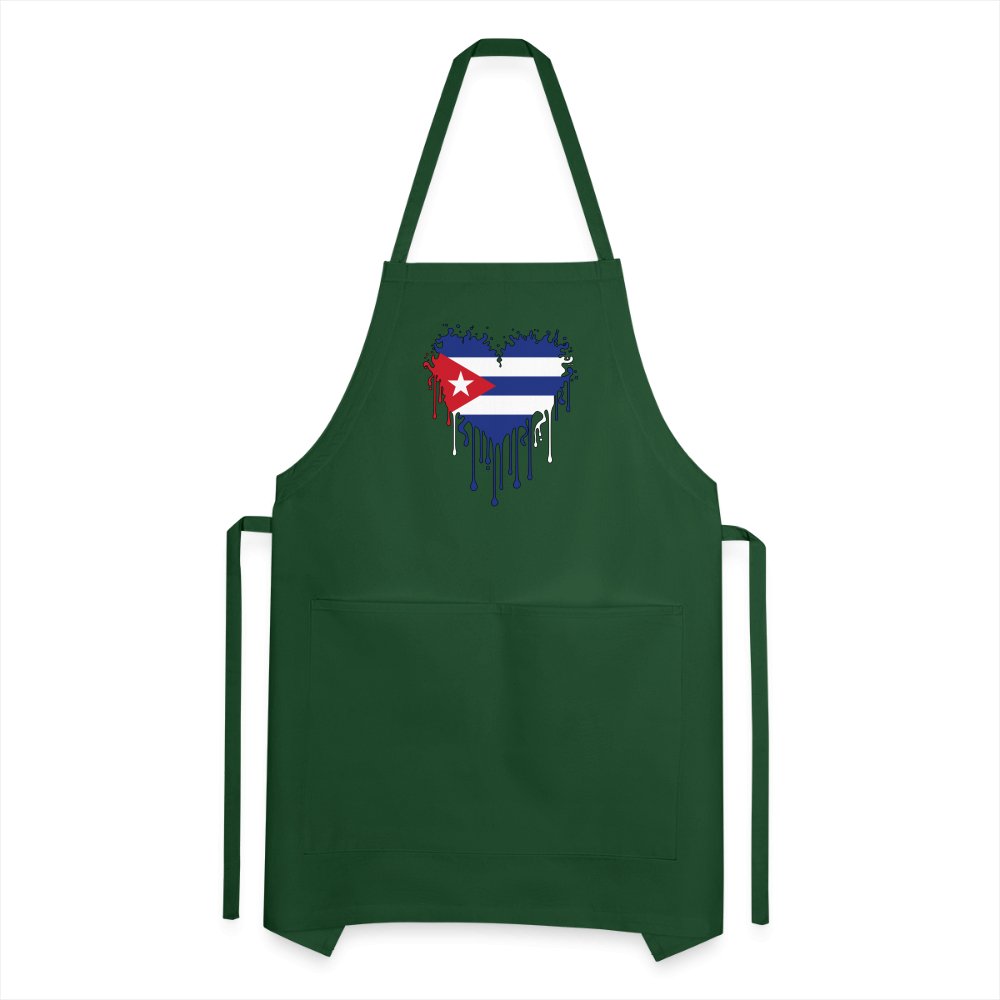 Bleeding Cuban Flag Heart Adjustable Apron - option1# - Adjustable Apron | Spreadshirt 1186