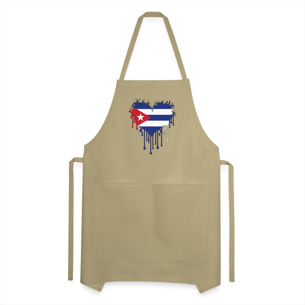 Bleeding Cuban Flag Heart Adjustable Apron - option1# - Adjustable Apron | Spreadshirt 1186