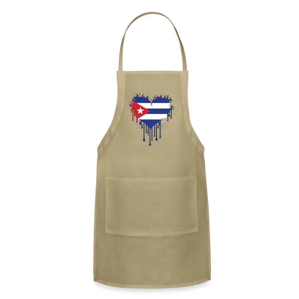 Bleeding Cuban Flag Heart Adjustable Apron - option1# - Adjustable Apron | Spreadshirt 1186