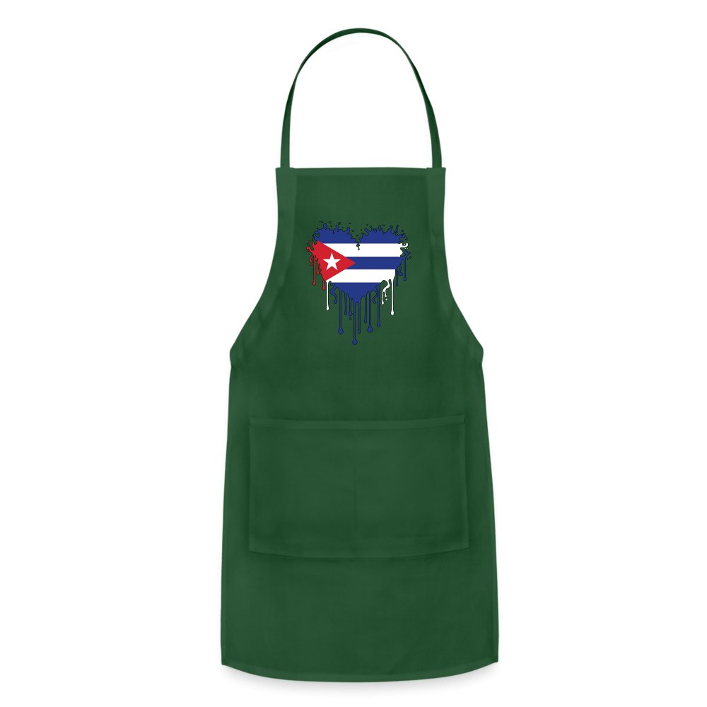 Bleeding Cuban Flag Heart Adjustable Apron - option1# - Adjustable Apron | Spreadshirt 1186