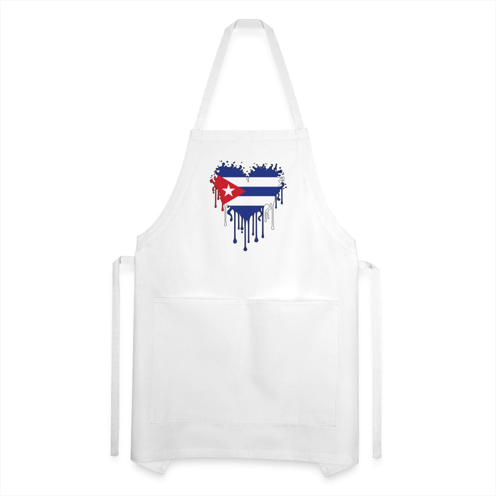 Bleeding Cuban Flag Heart Adjustable Apron - option1# - Adjustable Apron | Spreadshirt 1186