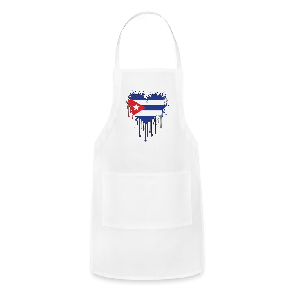 Bleeding Cuban Flag Heart Adjustable Apron - option1# - Adjustable Apron | Spreadshirt 1186