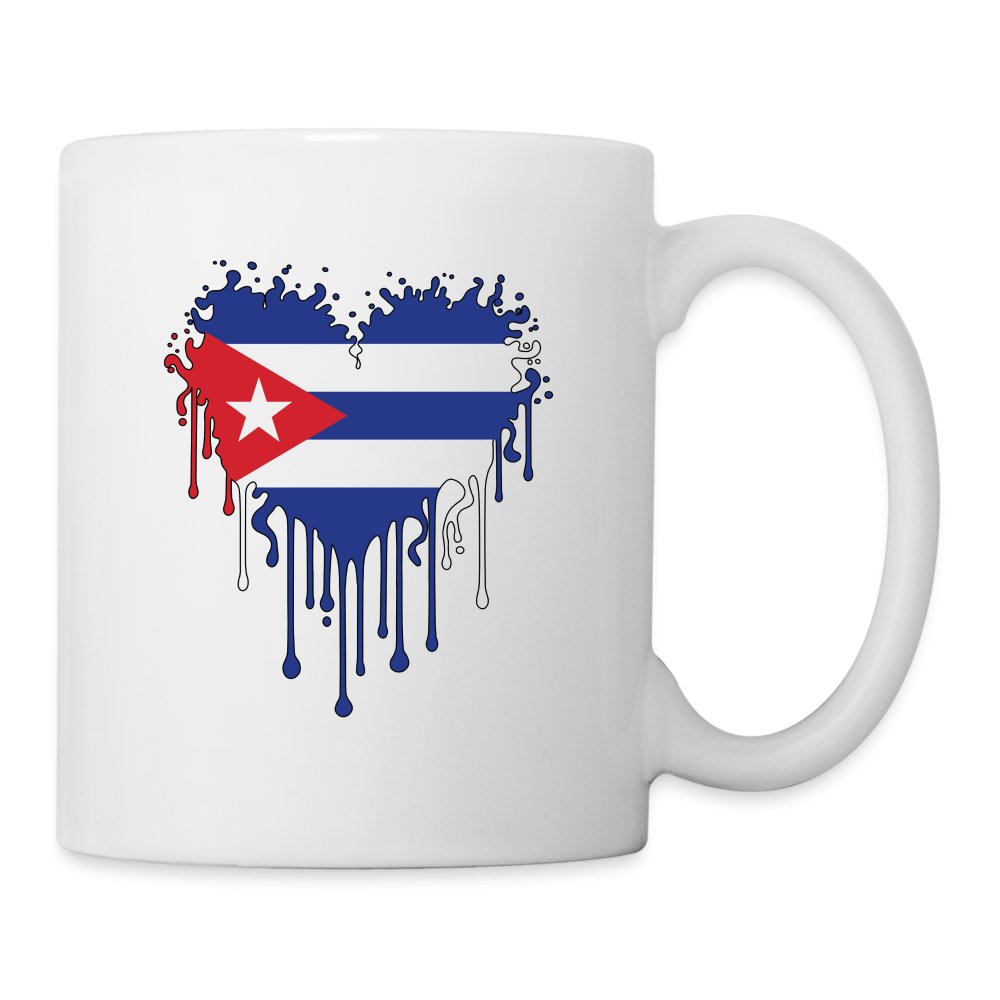 Bleeding Cuban Flag Heart Coffee Mug - option1# - Coffee/Tea Mug | BestSub B101AA