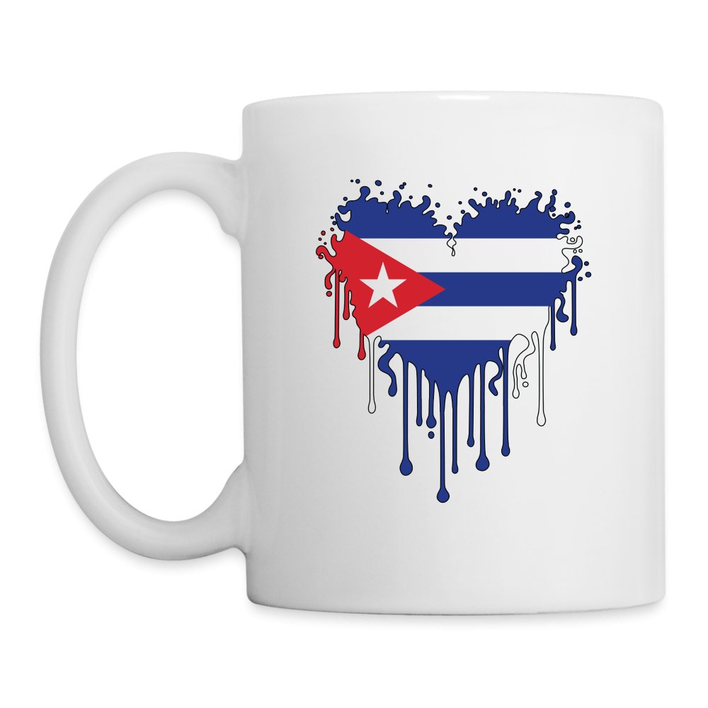 Bleeding Cuban Flag Heart Coffee Mug - option1# - Coffee/Tea Mug | BestSub B101AA