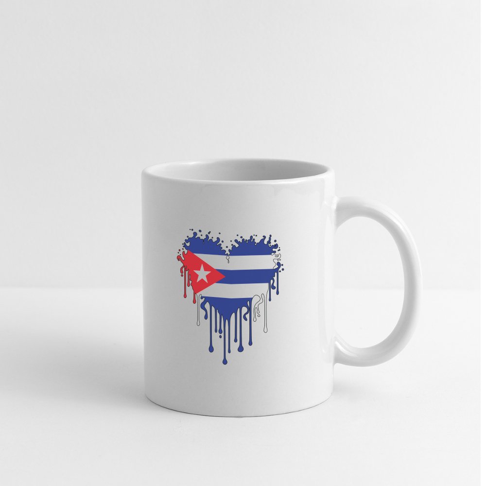 Bleeding Cuban Flag Heart Coffee Mug - option1# - Coffee/Tea Mug | BestSub B101AA