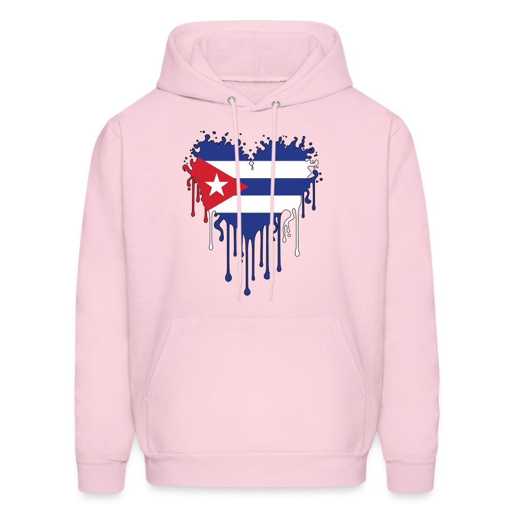 Bleeding Cuban Flag Heart Hoodie - option1# - Men's Hoodie | Hanes P170