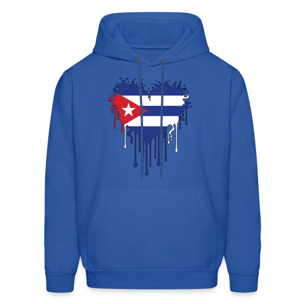 Bleeding Cuban Flag Heart Hoodie - option1# - Men's Hoodie | Hanes P170