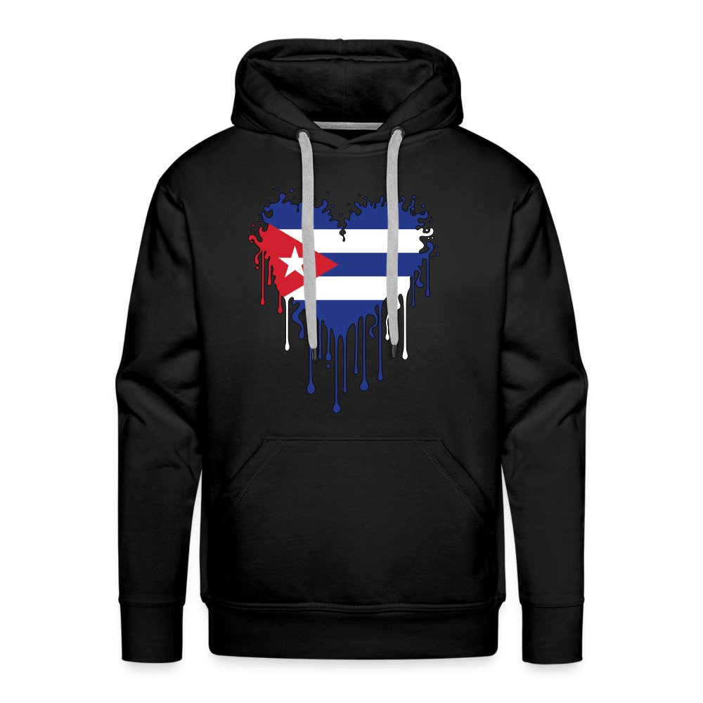 Bleeding Cuban Flag Heart Men’s Premium Hoodie - option1# - Men’s Premium Hoodie | Spreadshirt 20