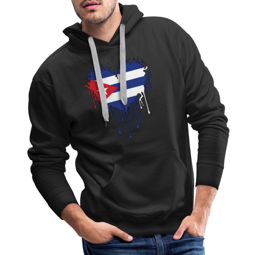 Bleeding Cuban Flag Heart Men’s Premium Hoodie - option1# - Men’s Premium Hoodie | Spreadshirt 20