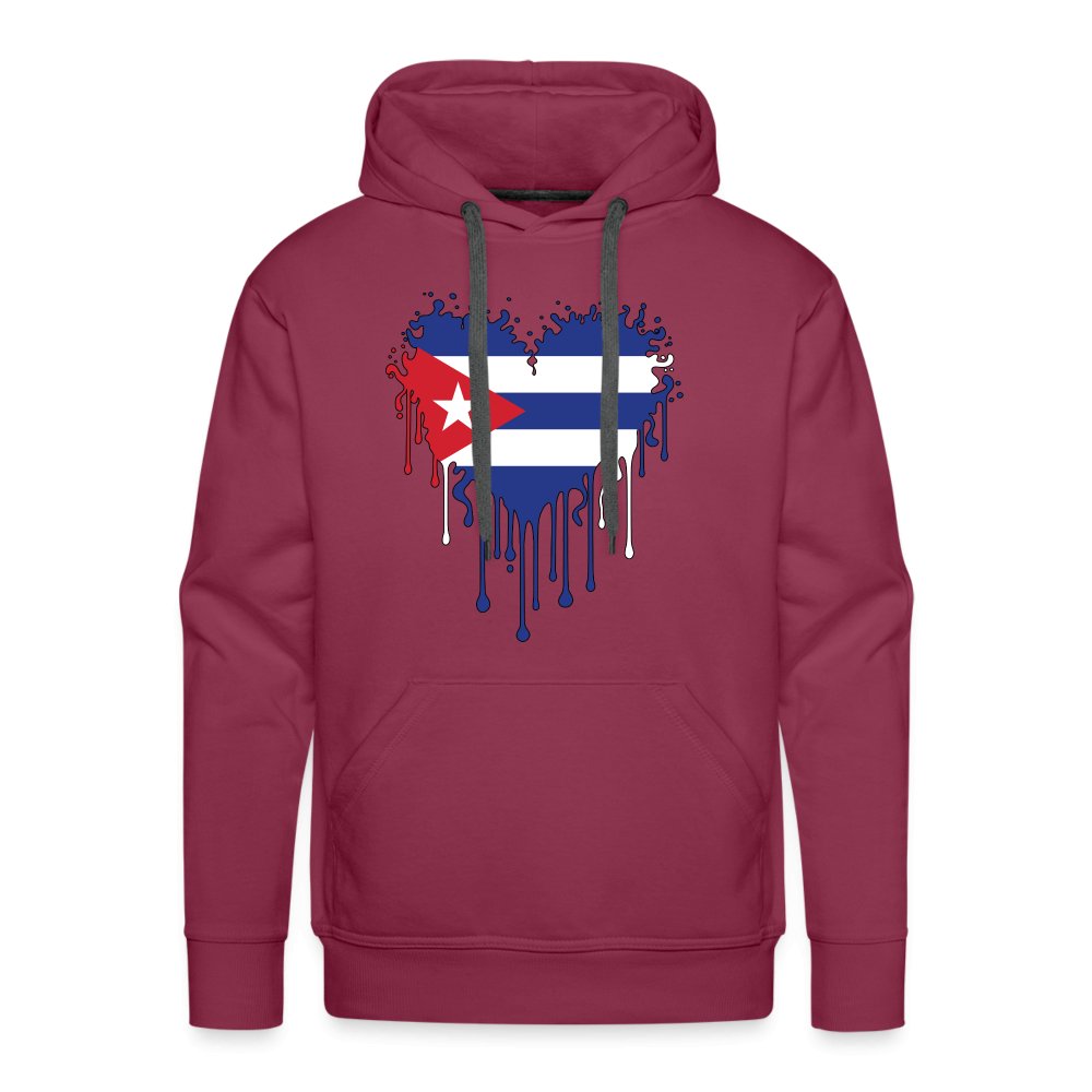 Bleeding Cuban Flag Heart Men’s Premium Hoodie - option1# - Men’s Premium Hoodie | Spreadshirt 20