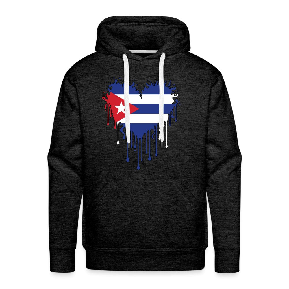 Bleeding Cuban Flag Heart Men’s Premium Hoodie - option1# - Men’s Premium Hoodie | Spreadshirt 20