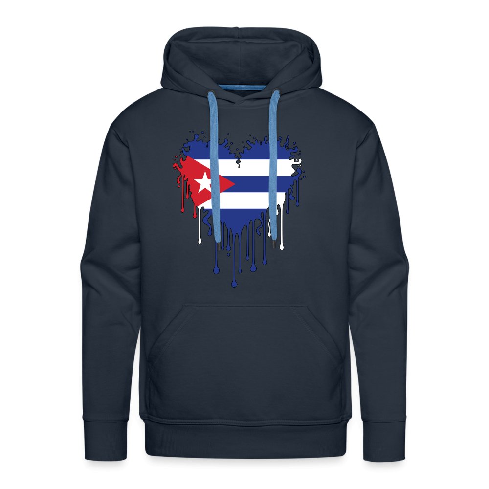 Bleeding Cuban Flag Heart Men’s Premium Hoodie - option1# - Men’s Premium Hoodie | Spreadshirt 20