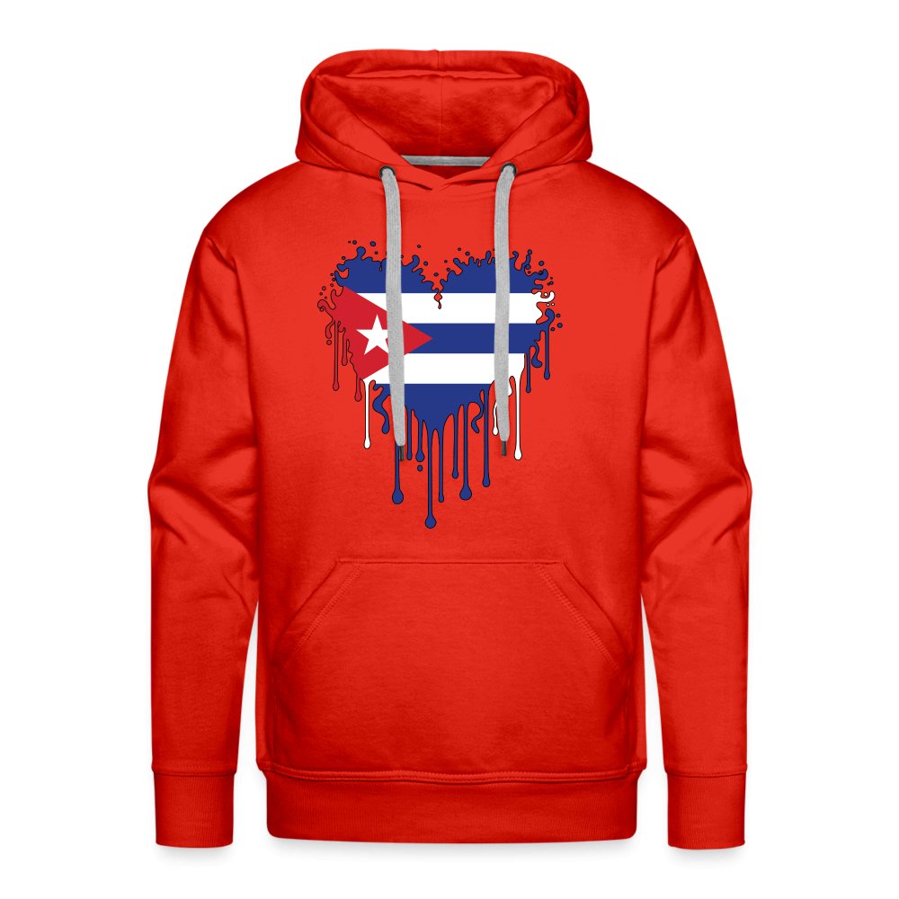 Bleeding Cuban Flag Heart Men’s Premium Hoodie - option1# - Men’s Premium Hoodie | Spreadshirt 20