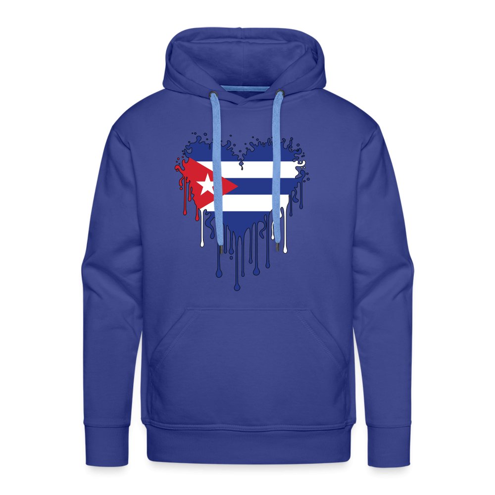 Bleeding Cuban Flag Heart Men’s Premium Hoodie - option1# - Men’s Premium Hoodie | Spreadshirt 20