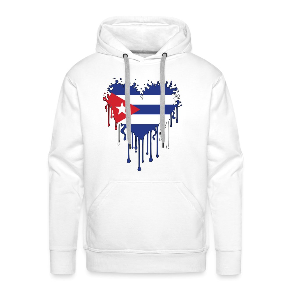 Bleeding Cuban Flag Heart Men’s Premium Hoodie - option1# - Men’s Premium Hoodie | Spreadshirt 20