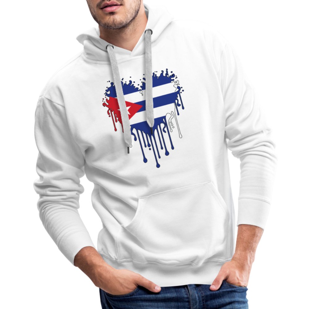 Bleeding Cuban Flag Heart Men’s Premium Hoodie - option1# - Men’s Premium Hoodie | Spreadshirt 20