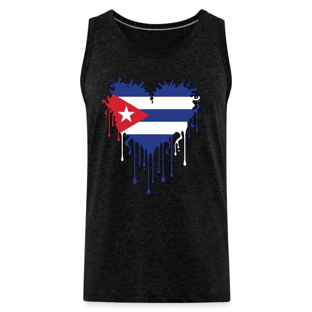 Bleeding Cuban Flag Heart Men’s Premium Tank Top - option1# - Men’s Premium Tank | Spreadshirt 916