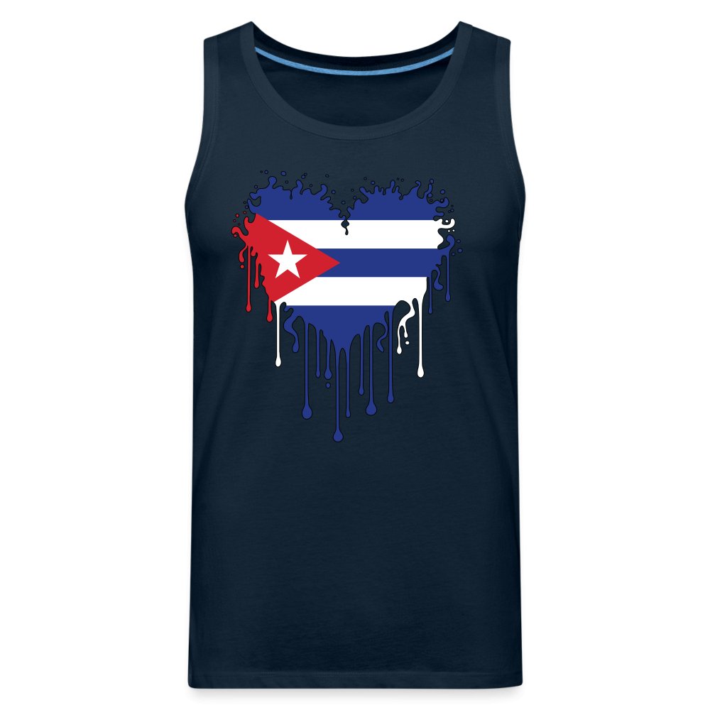 Bleeding Cuban Flag Heart Men’s Premium Tank Top - option1# - Men’s Premium Tank | Spreadshirt 916