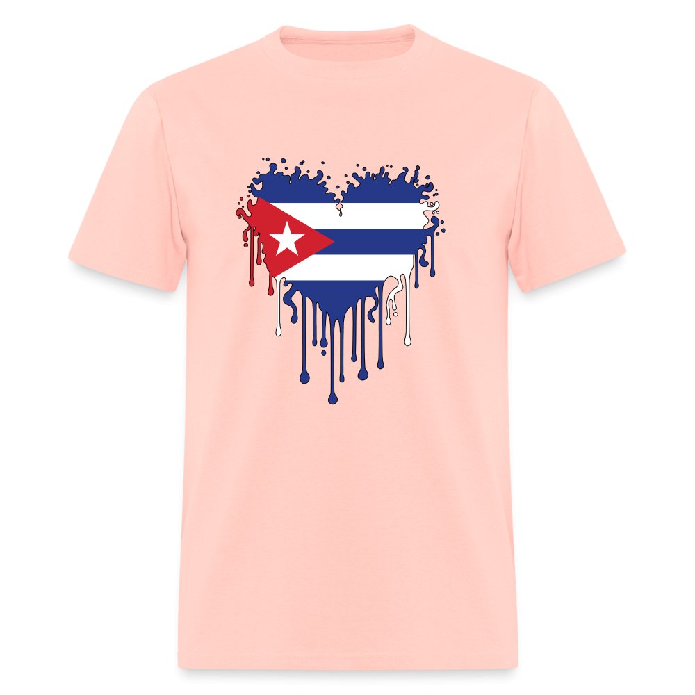 Bleeding Cuban Flag Heart T-Shirt - option1# - Unisex Classic T-Shirt | Fruit of the Loom 3930