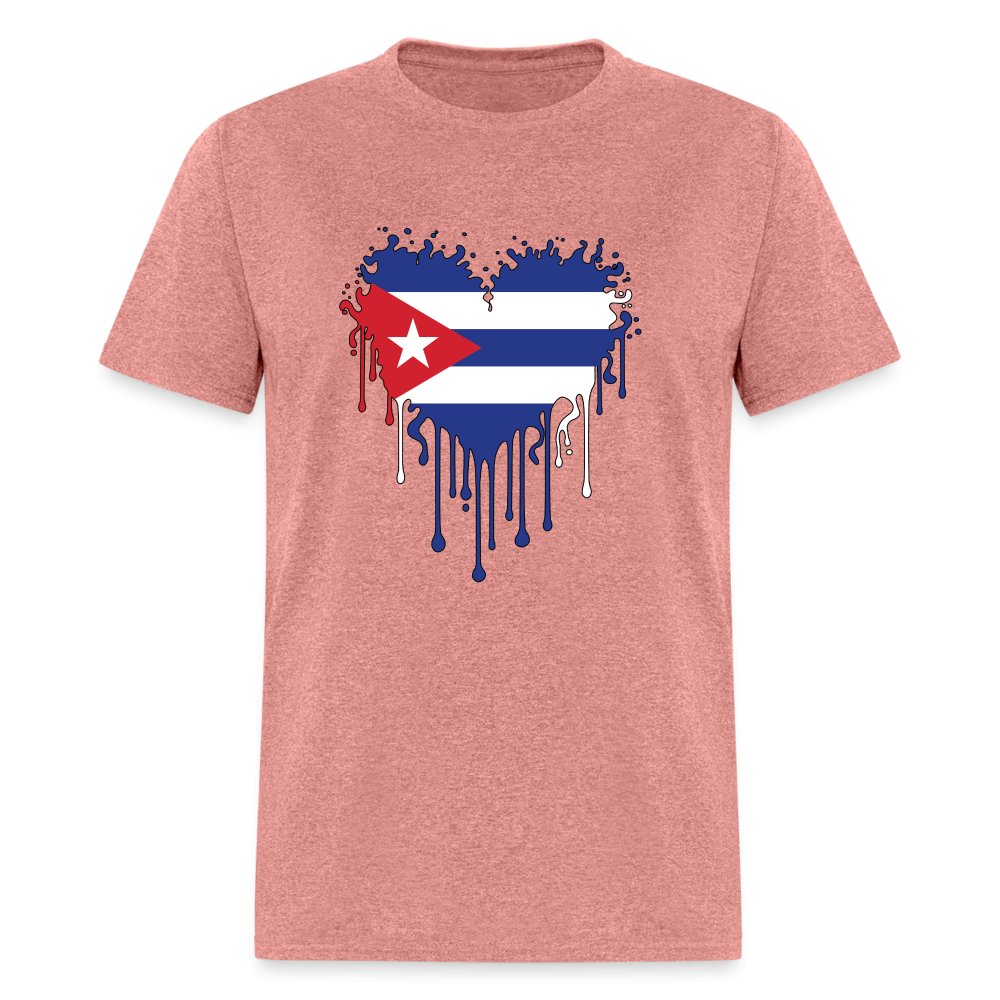 Bleeding Cuban Flag Heart T-Shirt - option1# - Unisex Classic T-Shirt | Fruit of the Loom 3930