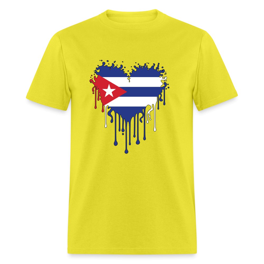 Bleeding Cuban Flag Heart T-Shirt - option1# - Unisex Classic T-Shirt | Fruit of the Loom 3930