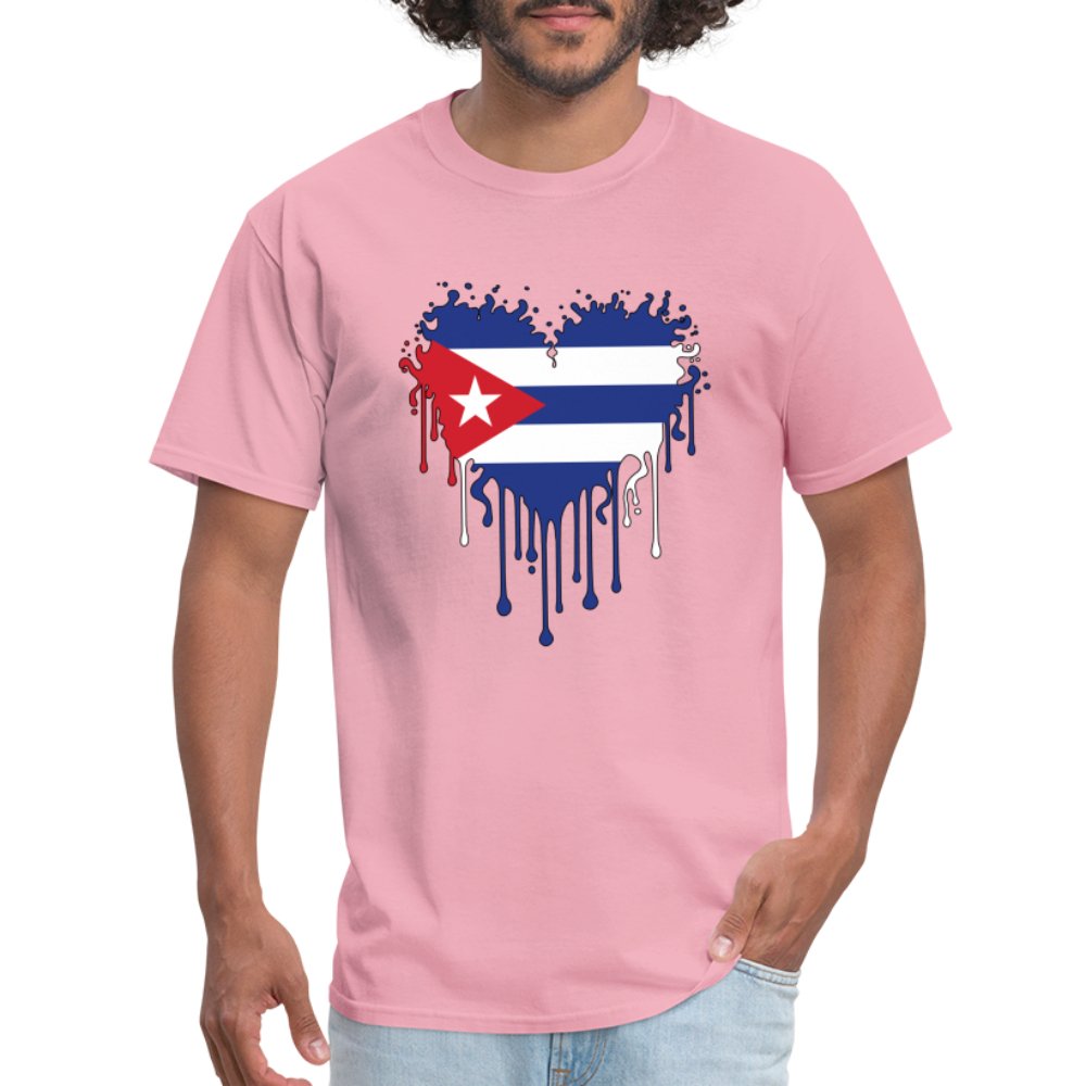 Bleeding Cuban Flag Heart T-Shirt - option1# - Unisex Classic T-Shirt | Fruit of the Loom 3930