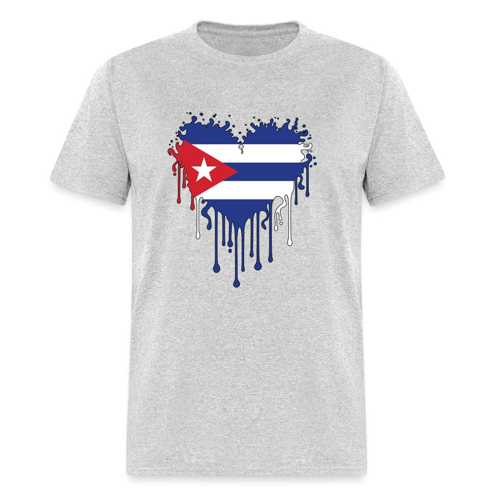 Bleeding Cuban Flag Heart T-Shirt - option1# - Unisex Classic T-Shirt | Fruit of the Loom 3930