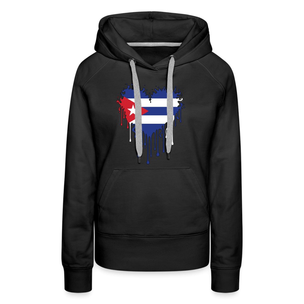 Bleeding Cuban Flag Heart Women’s Premium Hoodie - option1# - Women’s Premium Hoodie | Spreadshirt 444