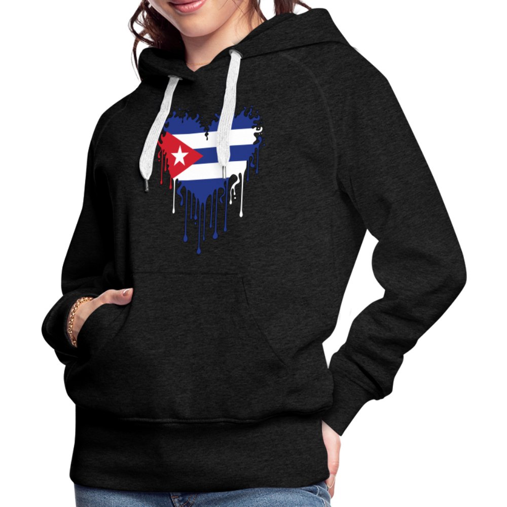 Bleeding Cuban Flag Heart Women’s Premium Hoodie - option1# - Women’s Premium Hoodie | Spreadshirt 444