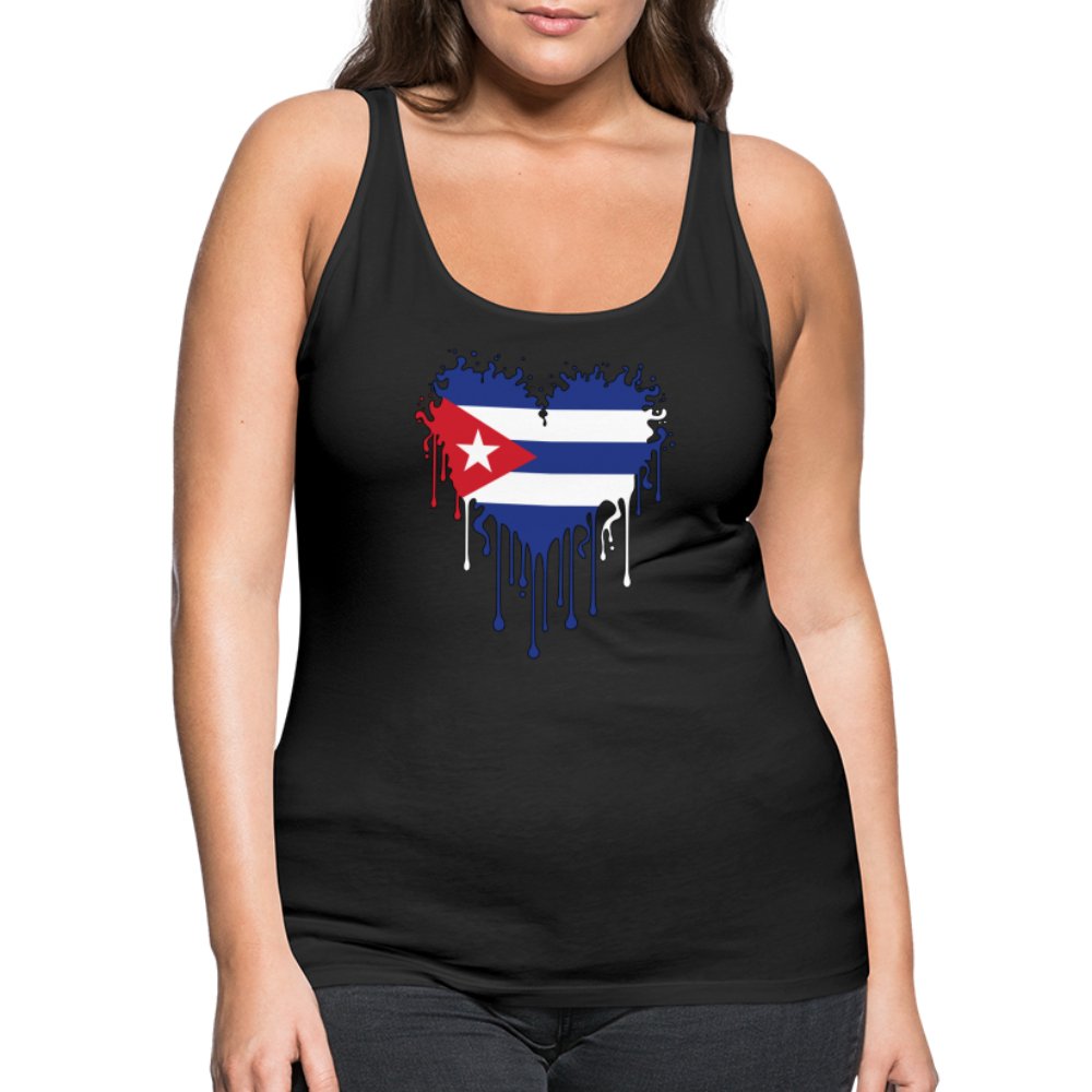 Bleeding Cuban Flag Heart Women’s Premium Tank Top - option1# - Women’s Premium Tank Top | Spreadshirt 917