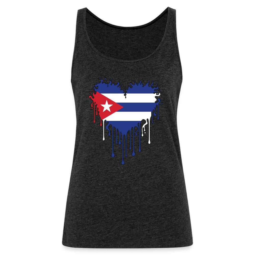 Bleeding Cuban Flag Heart Women’s Premium Tank Top - option1# - Women’s Premium Tank Top | Spreadshirt 917