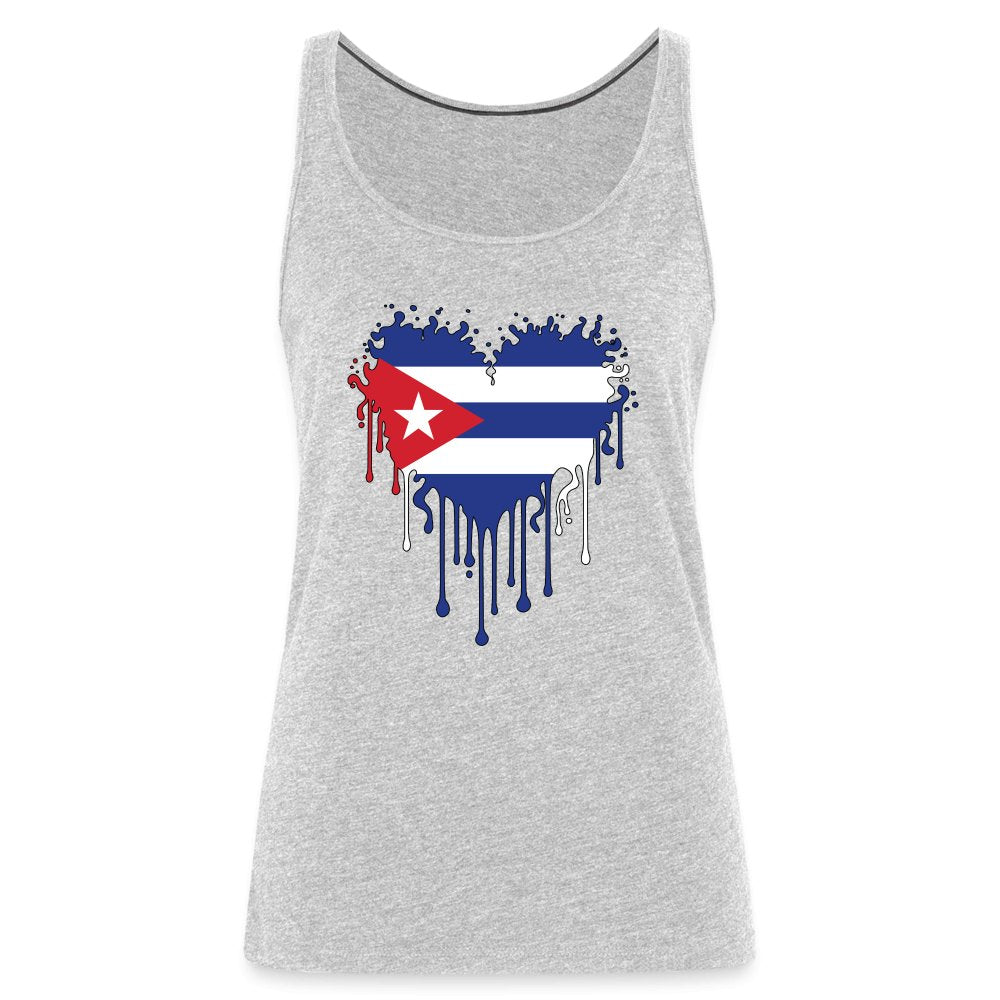 Bleeding Cuban Flag Heart Women’s Premium Tank Top - option1# - Women’s Premium Tank Top | Spreadshirt 917