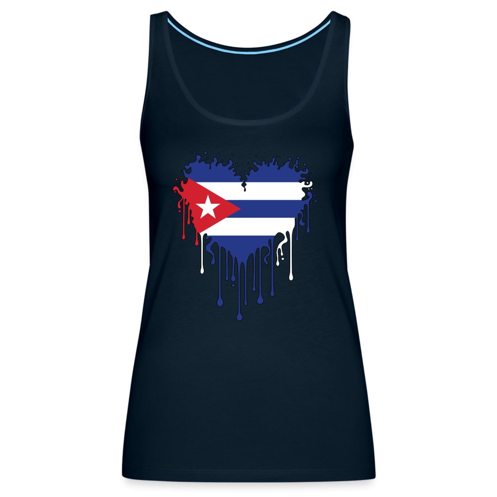 Bleeding Cuban Flag Heart Women’s Premium Tank Top - option1# - Women’s Premium Tank Top | Spreadshirt 917