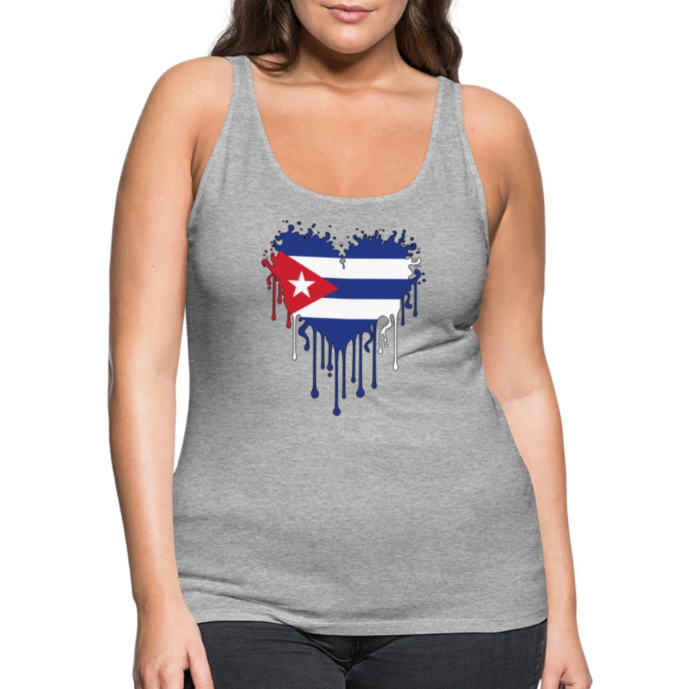 Bleeding Cuban Flag Heart Women’s Premium Tank Top - option1# - Women’s Premium Tank Top | Spreadshirt 917