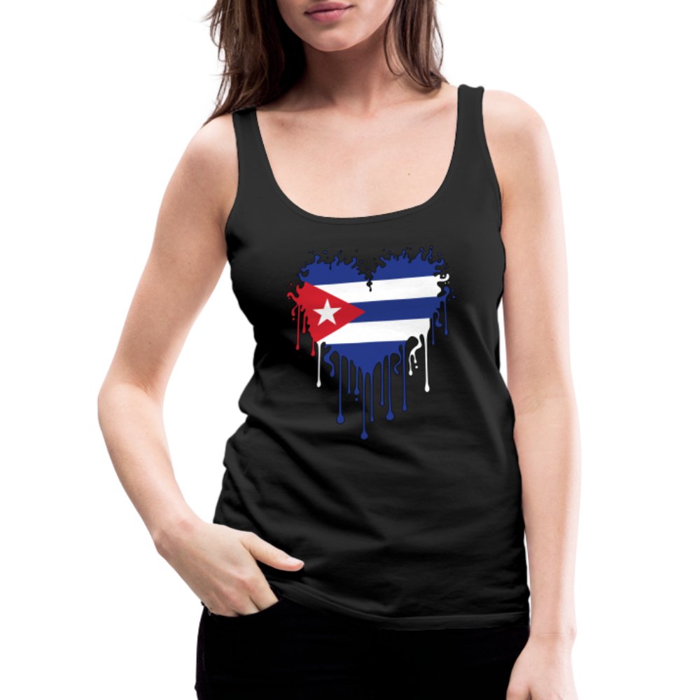 Bleeding Cuban Flag Heart Women’s Premium Tank Top - option1# - Women’s Premium Tank Top | Spreadshirt 917