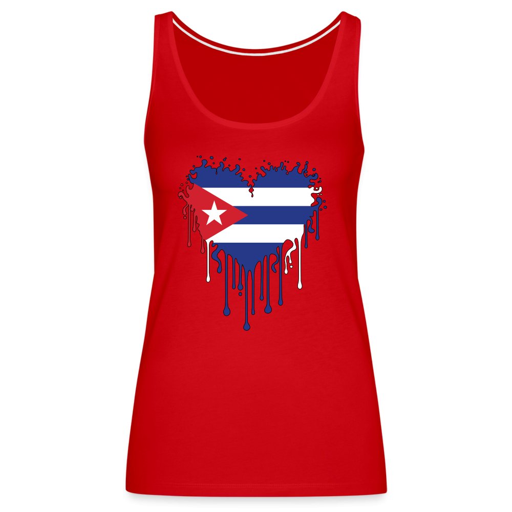 Bleeding Cuban Flag Heart Women’s Premium Tank Top - option1# - Women’s Premium Tank Top | Spreadshirt 917