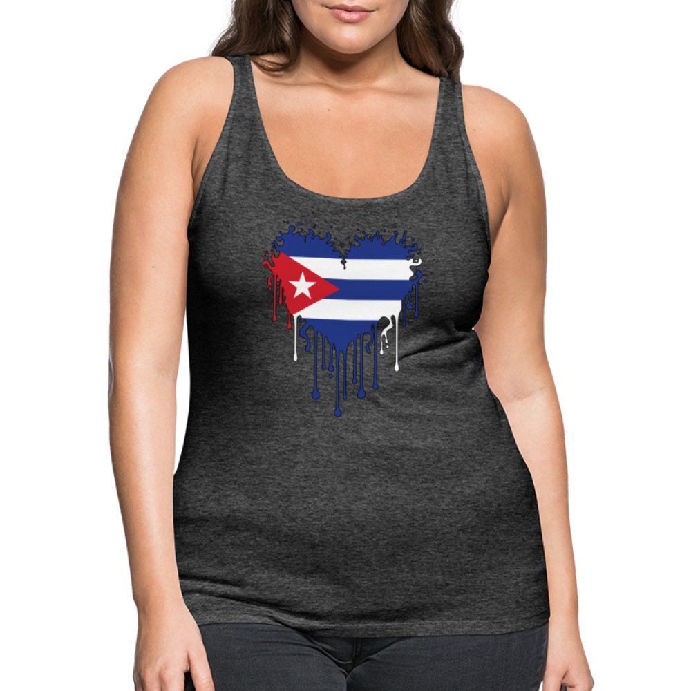 Bleeding Cuban Flag Heart Women’s Premium Tank Top - option1# - Women’s Premium Tank Top | Spreadshirt 917