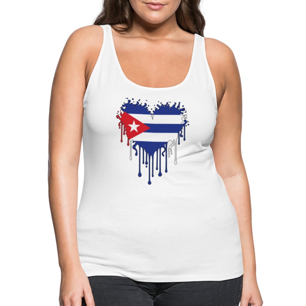 Bleeding Cuban Flag Heart Women’s Premium Tank Top - option1# - Women’s Premium Tank Top | Spreadshirt 917