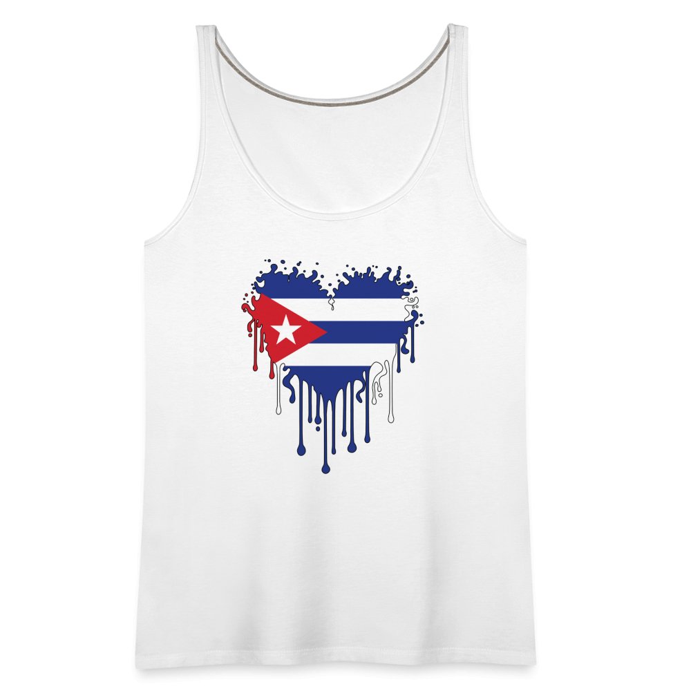 Bleeding Cuban Flag Heart Women’s Premium Tank Top - option1# - Women’s Premium Tank Top | Spreadshirt 917