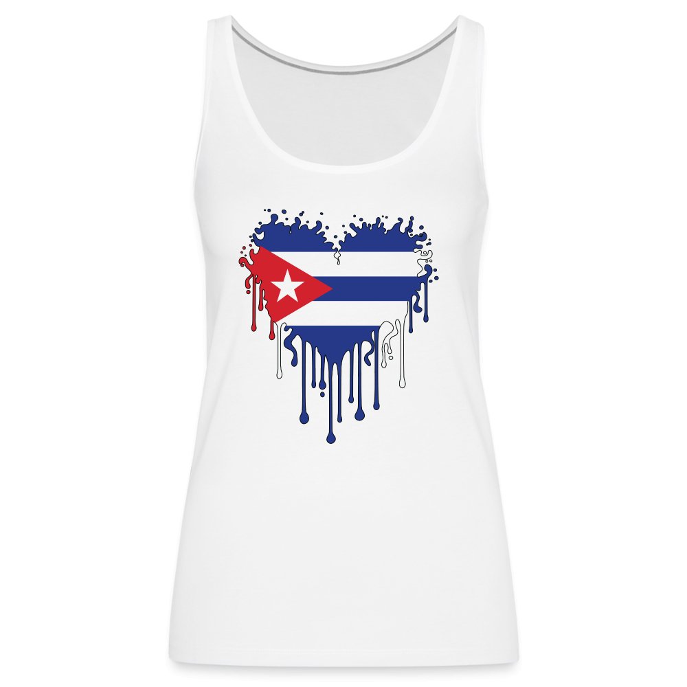 Bleeding Cuban Flag Heart Women’s Premium Tank Top - option1# - Women’s Premium Tank Top | Spreadshirt 917